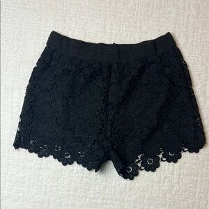 KGYA Black Lace High Waist Fully Lined Pull On Shorts XL